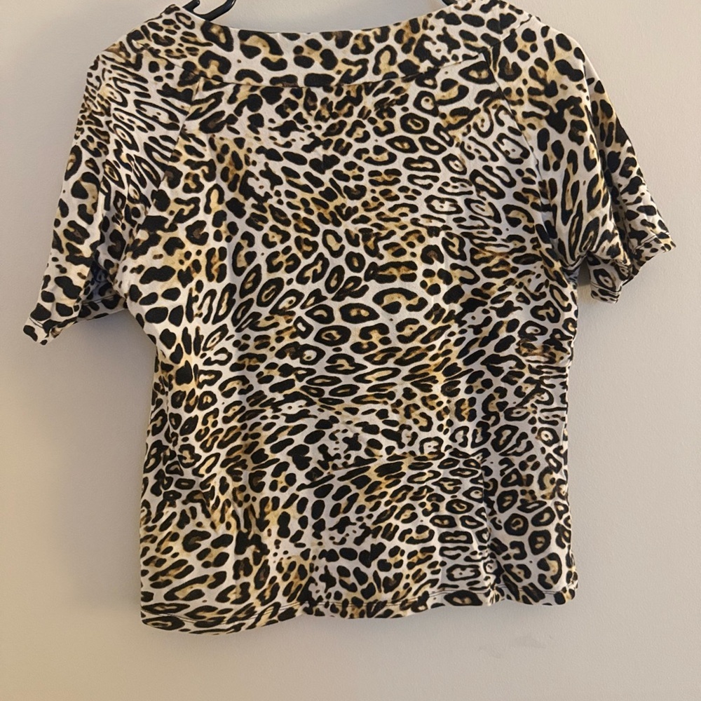 Jones New York Signature Leopard Print Blouse Size M - Picture 6 of 8